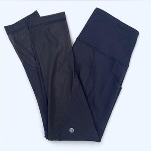 Lululemon Black Leggings with mesh inserts